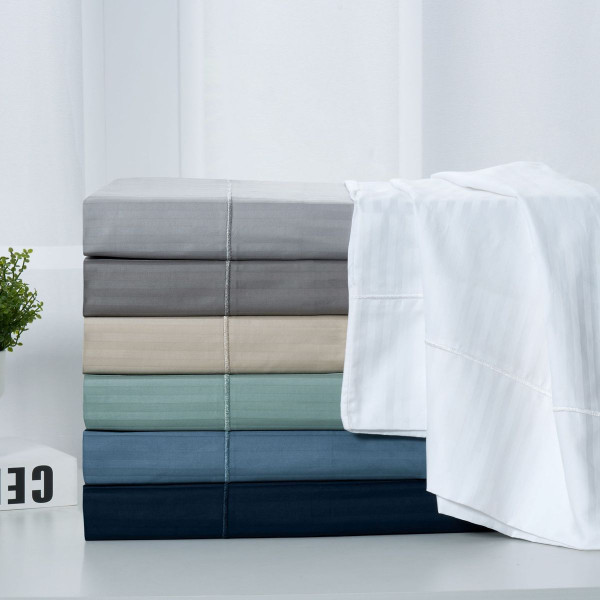 Kathy Ireland® 500 Thread Count Damask Stripe Sheet Set product image