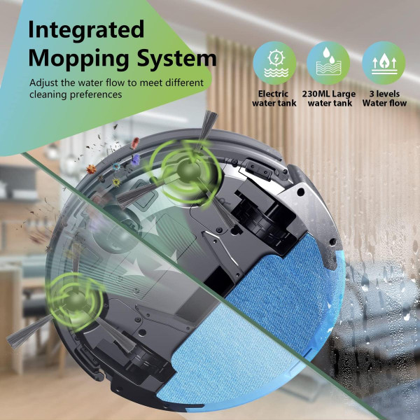XIEBro® 2-in-1 Robot Vacuum and Mop Combo product image