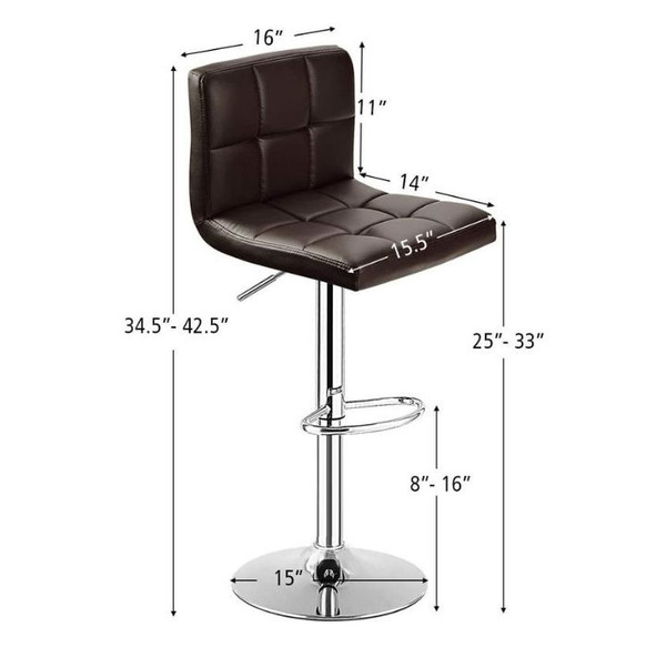 Adjustable Swivel Counter Bar Stools (Set of 2) product image