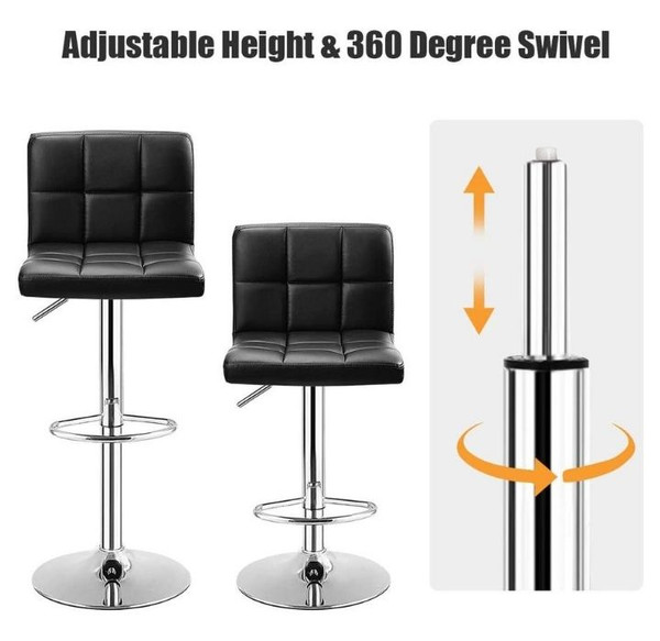 Adjustable Swivel Counter Bar Stools (Set of 2) product image