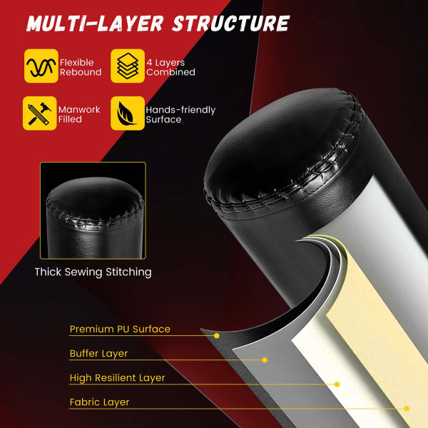 Goplus 71" Freestanding Punching Bag with Gloves and Suction Cups product image