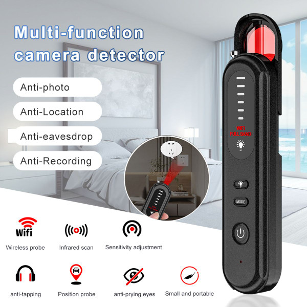 Portable  Hidden Camera Detectors Anti Spy Detector Bug Spy Camera Finder Signal Scanner GPS Car Tracker Listening Devices Detector for Office,Airbnb,Hotels,Bathroom product image