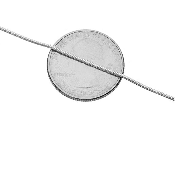 Italian-Made .925 Sterling Silver 1mm Round Snake Chain product image