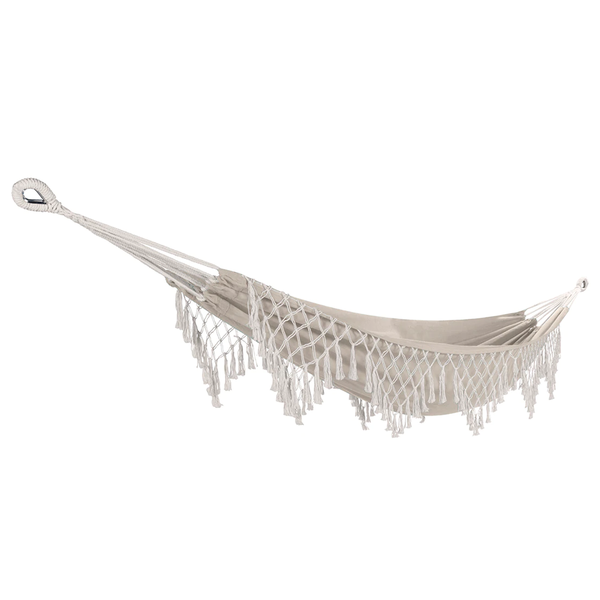 Bliss Hammocks® Hand-Woven Cotton Fringe Hammock with Carrying Bag product image