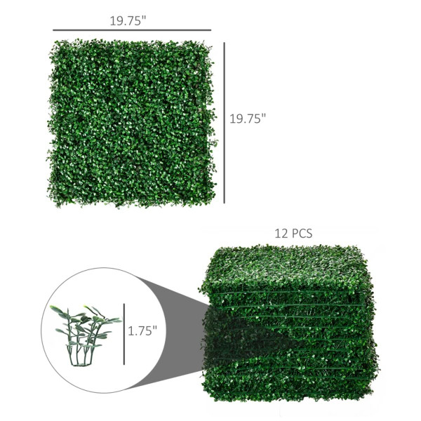 12-Piece 20 x 20-Inch Artificial Grass Wall Panels product image