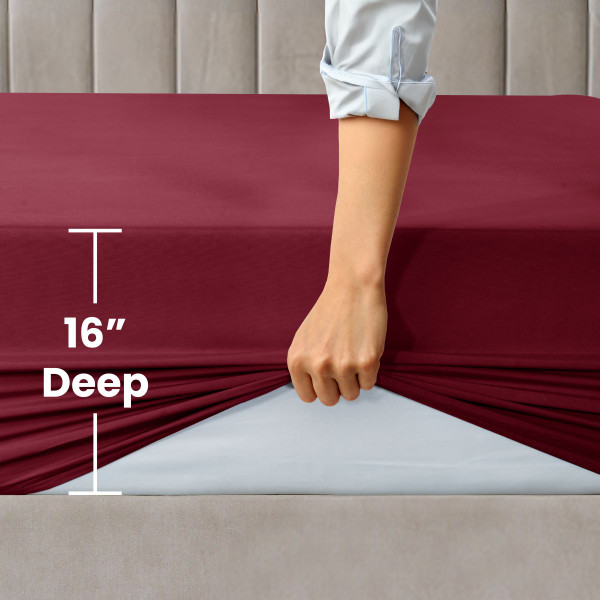 Premium Soft 16-Inch Deep Pocket Fitted Sheet product image