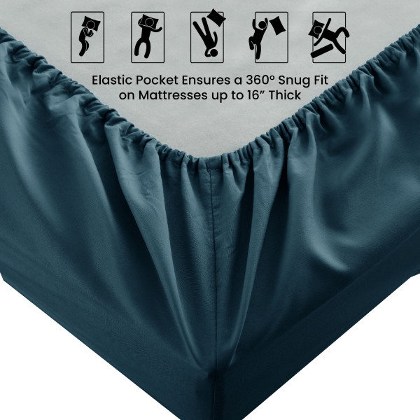 Premium Soft 16-Inch Deep Pocket Fitted Sheet product image