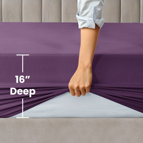 Premium Soft 16-Inch Deep Pocket Fitted Sheet product image