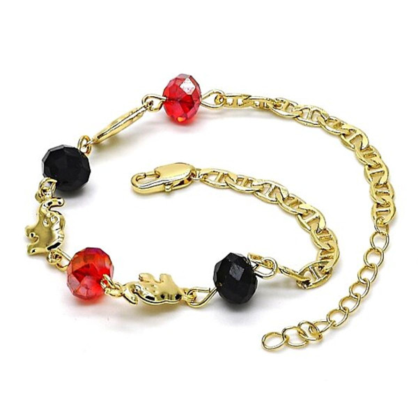 14K Gold Filled Azabache Elephant Mariner Bracelet product image