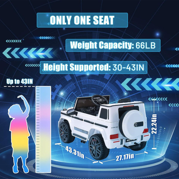 Kids' AMG G-Wagon Ride-on Car with Parent Control product image