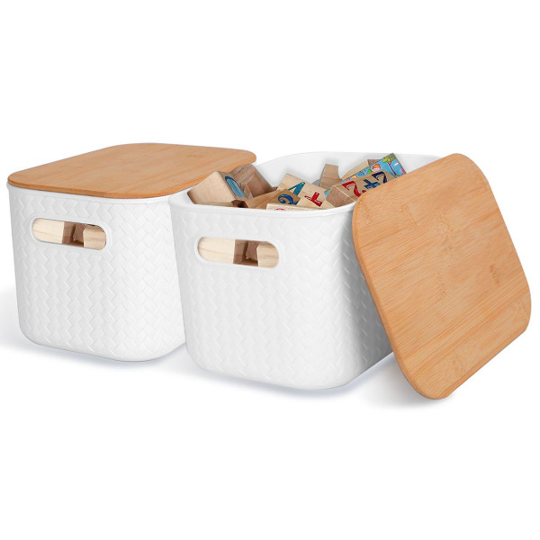 NewHome™ Storage Bin with Bamboo Lid (2-Pack) product image