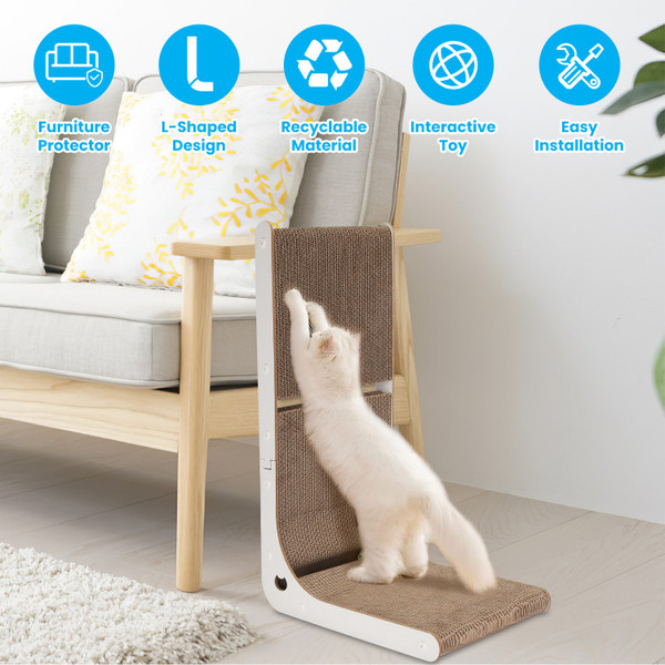 iMounTEK® L-Shaped Cat Scratcher Bed product image