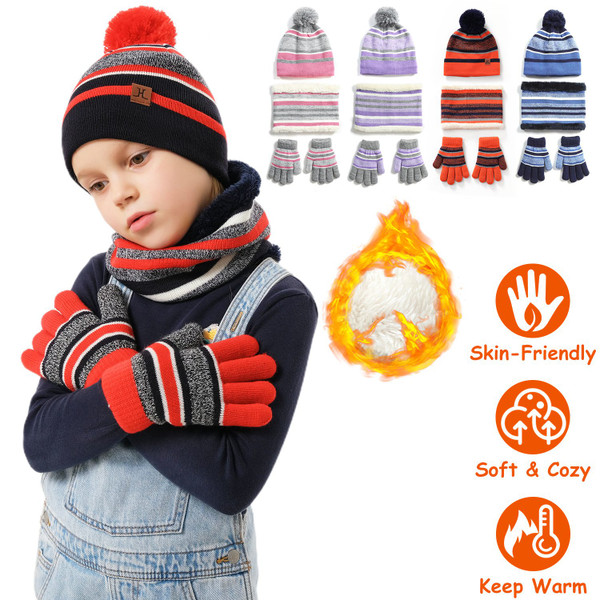 N'Polar™ Kids' Knitted Hat, Scarf, and Gloves product image