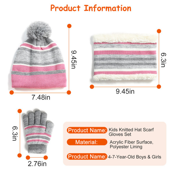 N'Polar™ Kids' Knitted Hat, Scarf, and Gloves product image