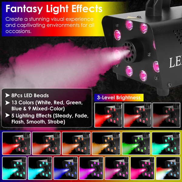 iMounTEK® LED Fog Smoke Machine with Dynamic Lighting Effects product image