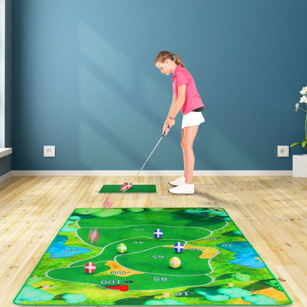 iMounTEK® Kids' Portable Golf Training Mat Set product image