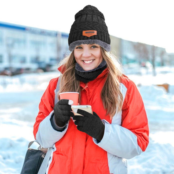 3-Piece Beanie Hat, Gloves, & Scarf Bundle product image