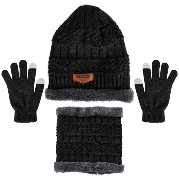 3-Piece Beanie Hat, Gloves, & Scarf Bundle product image