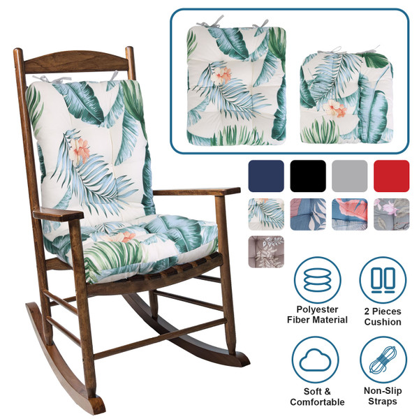 2 piece outdoor rocking chair cushions top