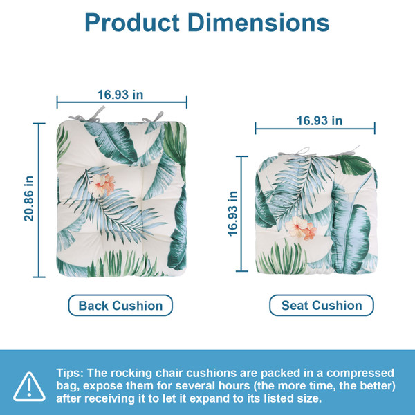 2-Piece Rocking Chair Cushions product image
