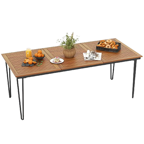 79-Inch 8-Person Outdoor Dining Table with 1.9-Inch Umbrella Hole product image