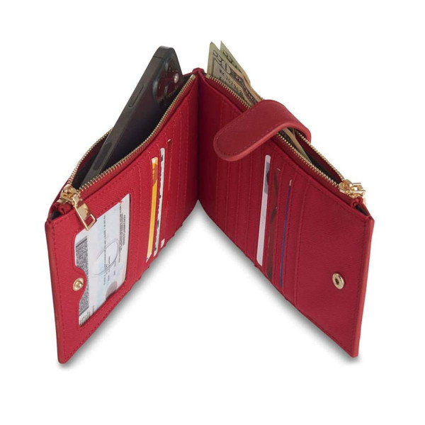 RFID Blocking Multi Card Case Wallet with Zipper Pocket product image