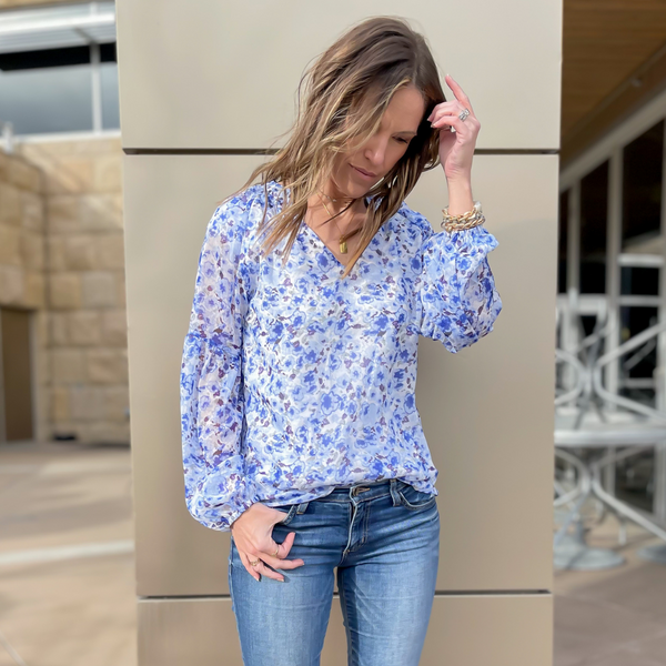 Salted Avenue® Dainty Floral Blouse Top product image