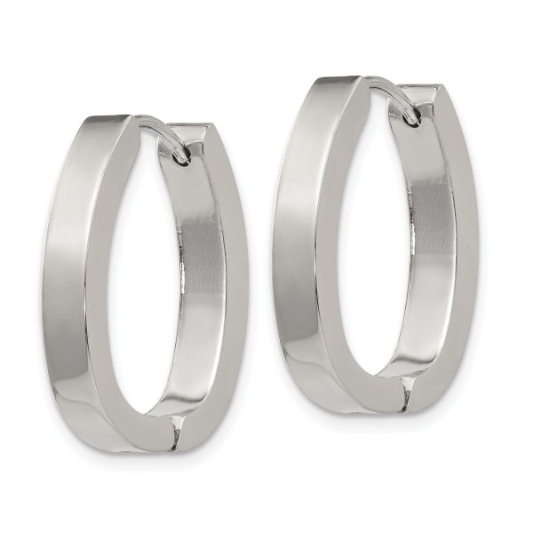 Polished Hinged Hoop Stainless Steel Earrings  product image