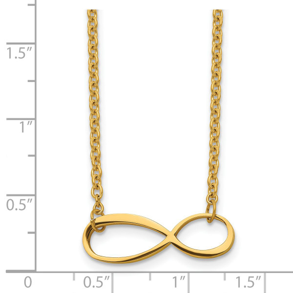 Stainless Steel Yellow IP-Plated Infinity Necklace  product image