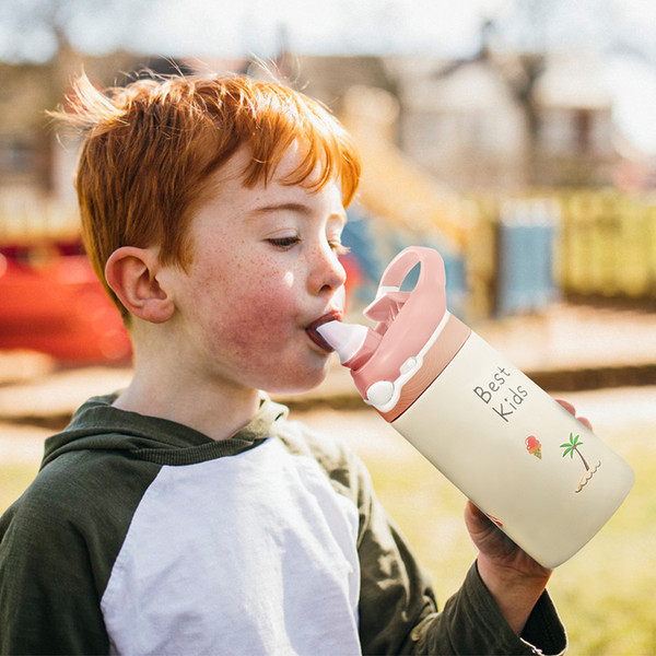 iMounTEK® Kids' Insulated Stainless Steel Water Bottle with Straw Lid product image