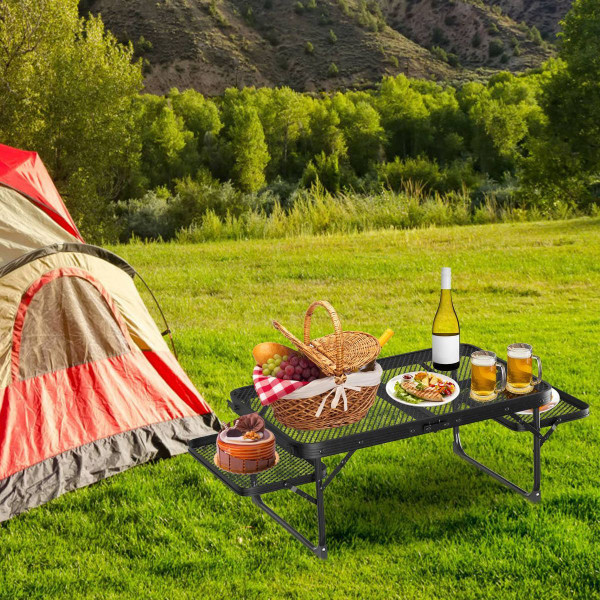 LakeForest® Foldable Camping Table with Side Trays product image