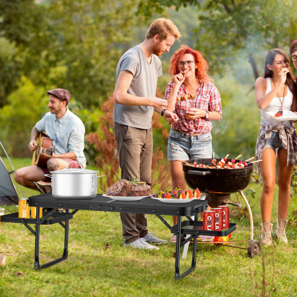LakeForest® Foldable Camping Table with Side Trays product image