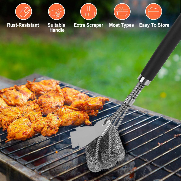 iMounTEK® Stainless Steel BBQ Brush & Scraper product image