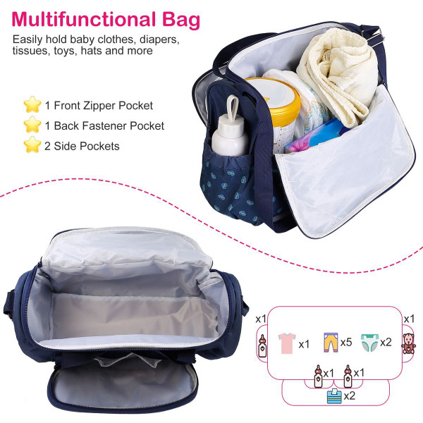 BabyLuv™ 4-Piece Baby Nappy Bag Set product image