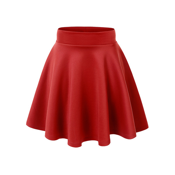 Women's Basic Stretchy Flared Casual Skater Skirt product image