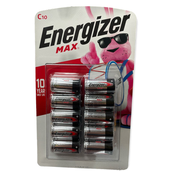 Energizer Max® C Battery, Premium Alkaline Cell, 10 ct. product image