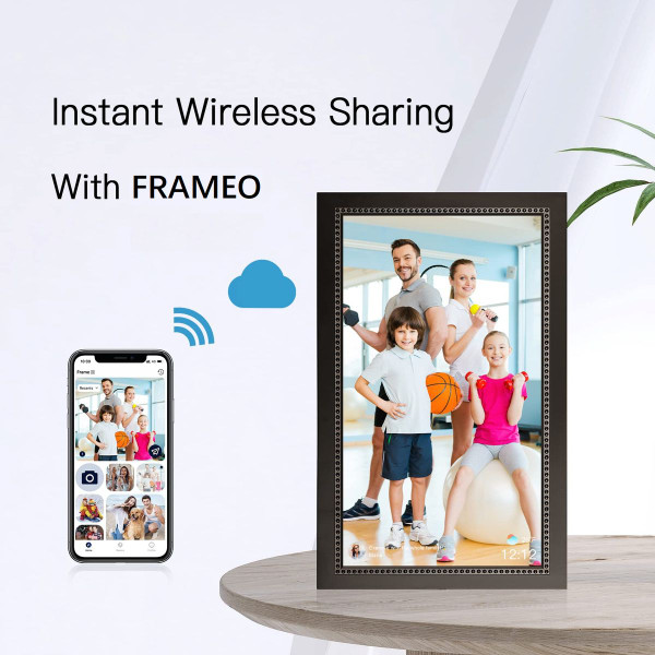 Digital Picture Frame 15.6 Inch Large Digital Photo Frame with 1920 * 1080 IPS Full HD Touchscreen, Humblestead 32GB WiFi Smart Frame Share Photos and Videos Instantly from Anywhere via Frameo App product image