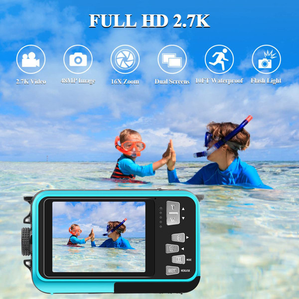 Waterproof Digital Camera Underwater Camera Full HD 2.7K 48 MP  product image