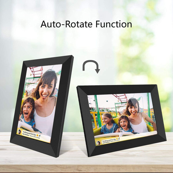 Smart WiFi Digital Photo Frame,10.1 Inch IPS LCD Touch Screen, Auto-Rotate Portrait and Landscape, 16GB Memory, Share Moments Instantly via Frameo App from Anywhere product image