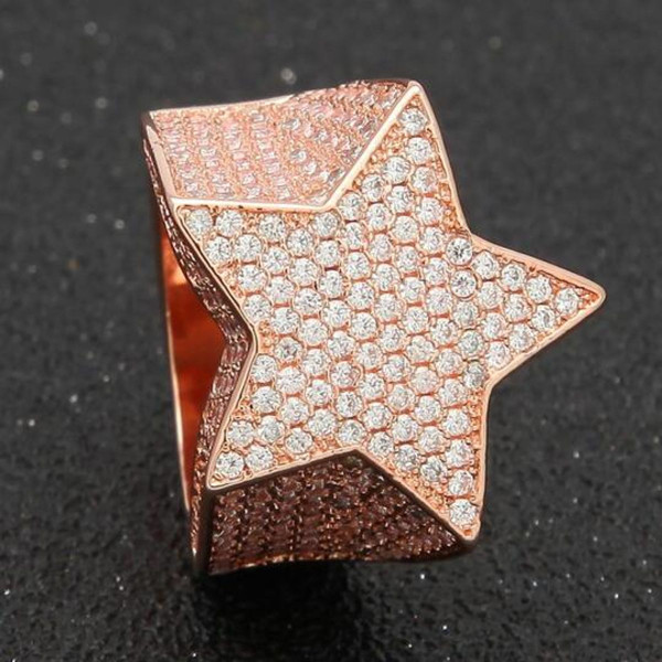 Hip Hop Luxury Iced Out Rhinestones Star Rings product image