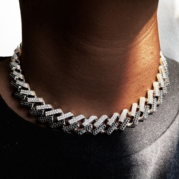 15MM Iced Out Chain Prong Cuban Link Hiphop Necklace product image