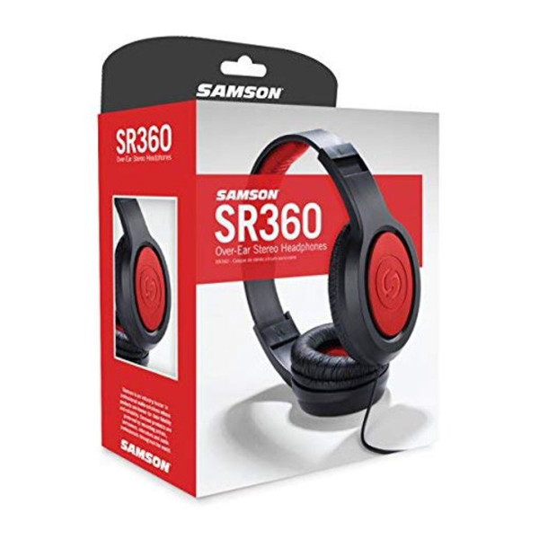 Samson SR360 Dynamic Over-Ear Stereo Headphones product image