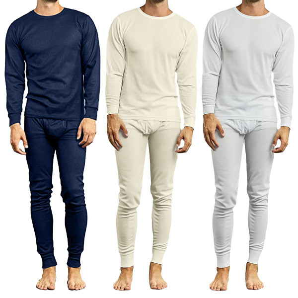 Men's Base Layer Top & Bottom Thermal Set (3-Pack) product image