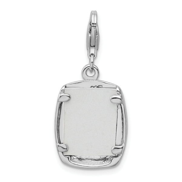 Sterling Silver Rhodium-Plated Polished 'My Baby' Frame Charm product image