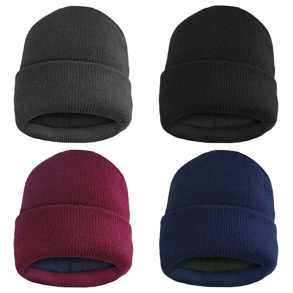 Insulated Fold-Over Winter Hat with Fleece Lining product image
