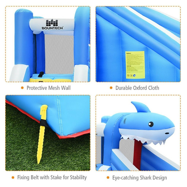 Inflatable Shark Water Slide Bounce House product image