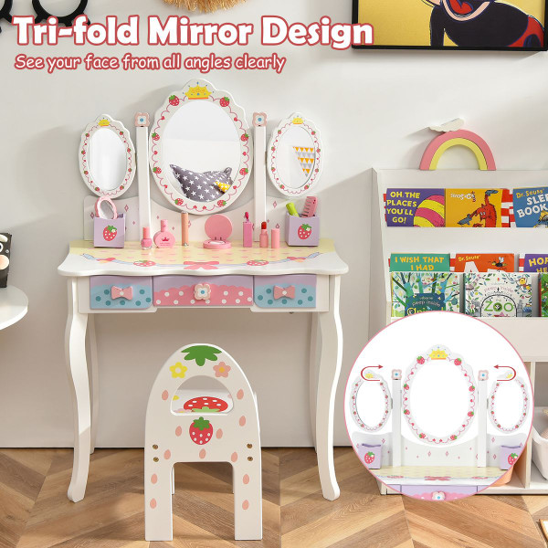 Kids' Vanity Set with Tri-Fold Mirror product image