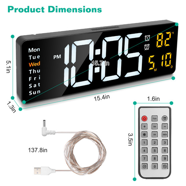iMounTEK® 15.7-Inch LED Digital Clock product image
