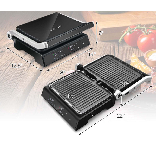 Electric Panini Press Grill with Non-Stick Coated Plates with 3-in-1 Functionality product image