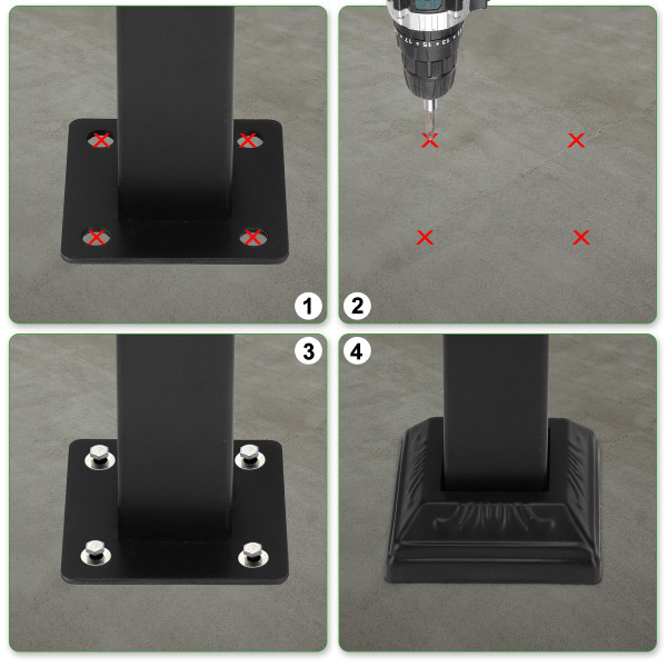 Outdoor 2- or 3-Step Wrought Iron Handrail product image